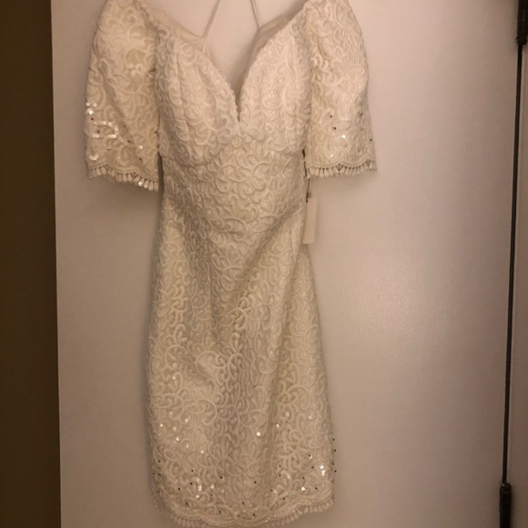 White (Bridal) Cocktail Dress Vickey Tiel size 2 - Picture 2 of 4
